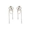 Brincos de Franja com Strass Elegantes de Luxo de Alta Qualidade Design de Nicho Brincos Brincos Brincos Porta Incenso de Mosquito Clipe de Orelha Sem Furos na Orelha