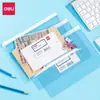 Deli 5675 Bolsa Transparente para Documentos Bolsa para Exámenes para Exámenes de Secundaria y Preparatoria Bolsa de Papelería A5 Bolsa para Archivos Bolsa con Cremallera Impermeable