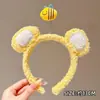 Faixa de Cabelo de Pelúcia Desenho Animado para Mulheres 20256 Nova Outono e Inverno Faixa Fofa para Lavar o Rosto, Presilha de Cabelo Antiderrapante e Segura