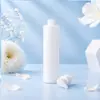 Garrafa PET branca reta personalizada de 24 dentes e 190ml, branco puro, estilo luxo simples e leve, frasco com pump portátil para loção de skincare