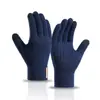 Guantes de Invierno para Hombre Transfronterizos, Cálidos, Cortavientos, Resistentes al Frío, Compatibles con Pantalla Táctil, Tejidos con Lana, Forro de Felpa, Engrosados, a Prueba de Frío, Lana de Alpaca