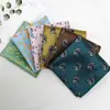 Pañuelo de hombre jacquard poliéster seda flores hojas explosiones variedad multicolor toalla de bolsillo para hombre al por mayor