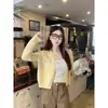 Chaqueta cárdigan de punto blanco para mujer, nueva moda de otoño 2026, suéter de abrigo de alta gama, top de principios de otoño estilo coreano