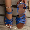Sandalias Transfronterizas de Talla Grande para Mujer 2026 Verano Nueva Moda Estilo Coreano Sandalias Zapatos Romanos Zapatos de Playa Zapatos para Mujer