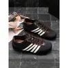 Otoño 2026 Nuevo Estilo Terciopelo Dorado Retro Suela Plana Aumentador de Altura Casual Deportivo Versátil Tenis Zapatos GAT para Mujer