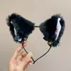 Diadema linda de orejas de gato para mujer, accesorios de disfraz de Halloween, pasador de felpa, tocado, diadema nueva 2023