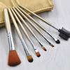 Bibi Weisha juego de brochas de maquillaje brocha para sombra de ojos 7 piezas pelo suave estudiante principiante súper suave brocha para maquillaje de ojos portátil