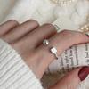 Anillo de Perla con Forma de Plata de Ley 925 para Mujer Estilo Nicho Ins Lujo Ligero Simple Personalizado Versátil Alta Gama Anillo Abierto