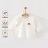 Ropa de media espalda para recién nacido Top sin hueso para bebé Primavera Otoño Verano Ropa de algodón para bebé para las cuatro estaciones Ropa de monje de algodón puro para recién nacido