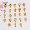 Pingente Broche Banhado a Ouro 14K/18K com Cristal Diamante Fivela Pingente Conservação de Cor Acessórios de Joalheria DIY Colar Fivela de Pérola