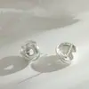 Pendientes de circonita con forma especial pendientes nicho diseño de alta gama moda versátil