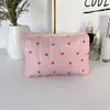 Nova Necessaire de Algodão Acolchoada Estampada, Grande Capacidade, Bolsa de Mão Portátil, Necessaire de Viagem, Bolsa de Armazenamento Multifuncional