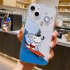 Dibujo animado 12 creativo Snoopy aplicable iphone13/14promax funda para teléfono móvil Apple 11 funda transparente todo incluido