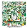 100 planta verde grafite personalidade transfronteiriça pequeno fresco criativo DIY skate copo bagagem adesivo à prova d'água