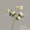 Flores Artificiais Transfronteiriças, Rosas Pequenas de Seis Cabeças, Rosas Chá Enroladas, Arranjos Florais para Cenário de Casamento, Flores Artificiais para Decoração de Casa Atacado