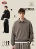 Colección de otoño para hombre BE: Estilo europeo y americano, lujo discreto, estética "old money", camisa polo de patrón floral, cuello semiabierto, pantalones rectos de peso pesado, traje para hombre
