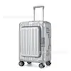 Nueva Maleta de Cabina de Aluminio con Apertura Frontal de 20 pulgadas con Candado de Aduana TSA, Maleta con Ruedas, Maleta de Viaje, Equipaje de Mano