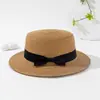 Celebridad de Internet Británica Retro ins Sombrero de Paja para Mujer con Visera para Sol y Protección Solar de Verano para Viajes Vacacionales en la Playa Sombrero Plano Francés de Copa Plana Ala Plana