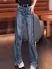 Jeans Vintage Versión Ajustada Pantalones de Pierna Ancha Scimitar para Mujer Primavera 2025 Nuevos Pantalones Petites con Forma de Pera Otoño