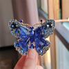 Broche Mariposa de Cristal de Industria Pesada Moda Animal Insecto Broche para Mujer Corsage Versátil para Abrigo Medio