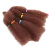 Trenza de crochet africana para el cabello 12 pulgadas Trenza Marley Afro Kinky banda de goma oruga desgarrada a mano