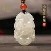 Pingente Personalizado de Jade Hetian Natural, Doze Signos do Zodíaco, Colares para Casal Masculino e Feminino, Signo do Zodíaco de Jade Hetian para o Ano de Nascimento