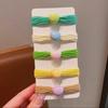 Anillo para Toalla de Color Caramelo para Niños Cuerda para el Cabello con Bola de Cola de Durazno para Niñas Anillo para el Cabello Cuerda para el Cabello de Niña Pequeña Adornos para el Cabello