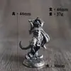 Figurillas de modelo de dragón de cobre macizo y soldado subterráneo, juguetes de cobre blanco y latón, adornos para juegos de mesa, piezas de ajedrez para colección