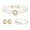 Accesorios de Moda Europeos y Americanos Nuevos Transfronterizos, Collares y Pendientes Estilo Palacio Retro, Elegantes Juegos de Collares de Perlas