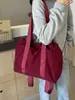 Bolsa Tote de Lona de Grande Capacidade para Mulheres 2024 Primavera Nova Mochila Casual Textura Bolsa de Ombro Axila para o Dia a Dia