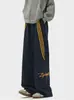 Pantalones deportivos a rayas estilo americano para hombre, nuevos y modernos para otoño e invierno 2026, de alta calle, holgados, rectos, casuales para hombre