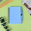 Cuaderno de espiral con bolígrafo en stock A6 color simple para estudiantes cuaderno de trabajo A5 copia blanda cuaderno de hojas sueltas horizontal