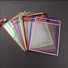 Bolsa para Archivos Pvc Borrable Personalizada Costura Doble Aguja Mascota Borrable Transparente A4 Bolsa para Archivos de Tutoría