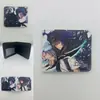 Periférico de Anime I Actualicé la Cartera Corta Solo Monstruo No. Billetera Monedero Plegable a la Mitad de Cuero PU con Estampado de 8 Colores
