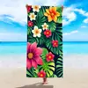 Toalha de Praia Floral Colorida Microfibra Secagem Rápida Absorvente Toalha de Banho Toalha de Praia Planta Tropical Toalha de Praia Floral