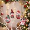 Mingguan Natal transfronteiriço novo estilo europeu retro boneca sem rosto pingente casal boneca enfeites árvore de Natal acessórios