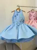 Vestido Infantil de Amazon 2026 Nuevo Europeo y Americano Simple Transfronterizo Dulce y Lindo Anfitrión Dama de Honor Vestido de Princesa