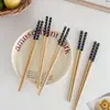 Drop-shipping Ano Novo Alta Qualidade Bambu Koinan Escama de Peixe Anti-manchas Hashis Uma Pessoa Um Hashi Doméstico Alta Qualidade