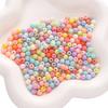 Cuentas redondas acrílicas sólidas de color esmerilado de 6-16 mm, accesorios de joyería DIY hechos a mano, pulsera casera, cuentas para cadena de teléfono móvil