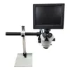 Máquina de microincrustación A1 Microscopio con soporte fijo Zoom continuo Detección de joyería Amplificación Instrumento óptico Lente Marco de hierro
