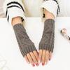 Yifan Outono e Inverno Ciclismo ao Ar Livre Decoração Quente Estilo Coreano Moda Mangas Elásticas Curta Tricô Cobertura de Braço com Dois Diamantes