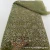 Moda girassol bolha miçanga lantejoulas renda bordada tecido vestido de noiva francês tecido tubo de miçangas renda bordada