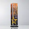 Trofeo de cristal de estrella pentagonal creativa de alta calidad, trofeo de competición, grabado para personal destacado, equipo, premios de reunión anual