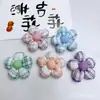Flor de Cinco Pétalas 3D Decoração de Sapato, Acessórios para Roupas, Laço Xadrez de Tecido, Acessórios de Cabelo DIY, Acessórios para Cabeça, Pingente de Bolsa