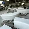 Banco de asiento de cemento prefabricado GRC hecho a medida para calles comerciales al aire libre, silla artística de ocio, directo de fábrica