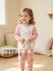 Conjunto de ropa interior térmica holgada para otoño e invierno para niños, que incluye una camiseta y pantalones, para bebés, diseñado para abrigar y la comodidad en casa