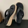 Sandalias Chuyuji de Moda con Suela Gruesa para Aumentar la Altura para Mujer, Chanclas de Paja con Tacón Alto Estilo Resort Francés