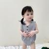 Roupas de bebê estilo ocidental verão menina romper fino bebê menino macacão fofo de algodão sem mangas listrado macacão