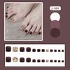 J-109 Café Dourado Diamante Dourado Unhas dos Pés Cruz Transfronteiriça Full Diamond Cor de Curry Unhas Postiças Usar Manicure Patch Finalizado Atacado