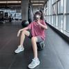 Ropa Holgada Adelgazante para Fitness Talla Grande Chica Gordita Top para Correr Yoga Secado Rápido Camiseta Deportiva con Alfabeto Blusa Larga para Mujer
